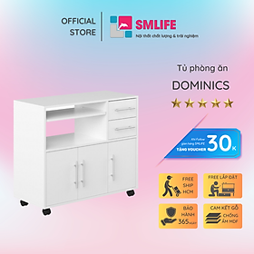 Tủ phòng ăn gỗ hiện đại SMLIFE Dominics  | Gỗ MDF dày 17mm chống ẩm | D90xR40xC75cm - Màu