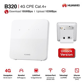 Bộ Phát Wifi Từ Sim 4G Huawei B320 – Tốc Độ 195Mbps, Kết Nối 32 Users, Chuyên Lắp Xe Khách, Văn Phòng hàng chính hãng