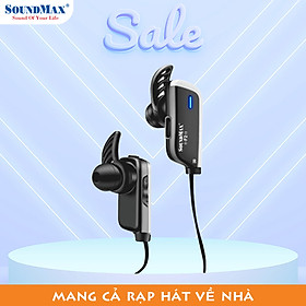 Tai Nghe Thể Thao Bluetooth SoundMax F-2 | Bluetooth In-Ear Headphone For Sport SoundMax F2 | Nhét Tai Nghe Nhạc Earphone - Hàng Chính Hãng