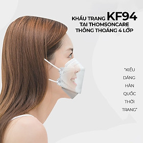 Set Khẩu Trang KF94 Hàn Quốc, 4 Lớp Màu Trắng 50 Cái Thương hiệu One Mask