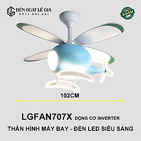 Mua  GIẢM GIÁ SỐC 50%  Quạt Trần Phòng Ngủ Cho Bé LGFAN707X - Xanh Dương | Quạt Trần Đèn