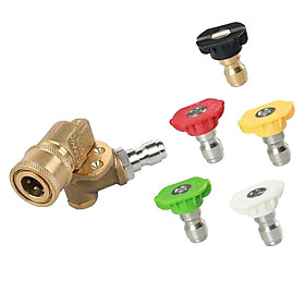 Tips / Nozzle with Pivoting Coupler Set for Power Pressure Washer Spray ,1/4