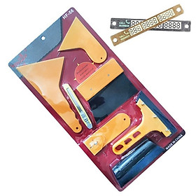 Mua Bộ 7 món dụng cụ tấm miếng hỗ trợ dao nhựa hỗ trợ dán phim Tặng 1 thanh ghi số điện thoại trên ô tô