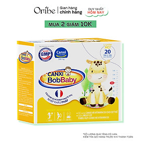 Ống Uống Canxi Cho Bé Canxi BobBaby Dân Khang Hỗ Trợ Tăng Chiều Cao Phát Triển Xương Cho Bé Từ 6 Tháng Tuổi Hộp 20 Ống
