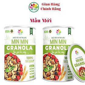 Ngũ Cốc Hạt Min Min Ăn Liền GRANOLA _ Ngũ Cốc Ăn Liền Min Min Vị Truyền Thống _ ngũ cốc mix hoa quả xấy(1 hộp 500Gr)