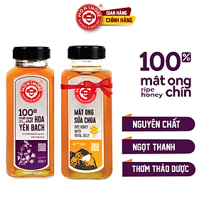 Mật ong rừng nguyên chất Honimore hoa Yên Bạch 500g  + Tặng mật ong Cao Nguyên 500g: tăng cường sức đề kháng.