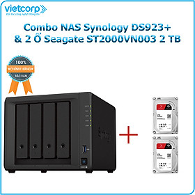 Mua Combo Thiết bị lưu trữ NAS Synology DS923+ và 2 Ổ cứng Seagate ST2000VN003 2 TB - Hàng Chính Hãng