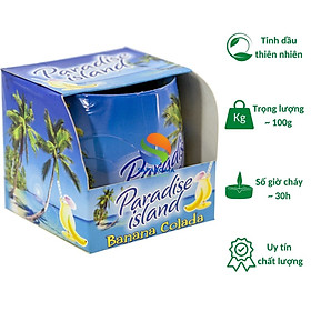 Ly nến thơm tinh dầu Bartek Paradise Island 100g QT02780 - hương gió biển, nến trang trí, thơm phòng, thư giãn, Hỗ trợ khử mùi (giao mẫu ngẫu nhiên)