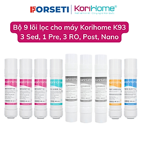 Mua Bộ 9 lõi lọc nước Korihome dùng cho máy lọc nước Korihome K93 (3sed  1pre  3RO  1Post  1Nano) - Hàng chính hãng