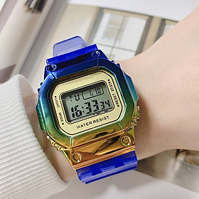 Đồng hồ điện tử thể thao nam nữ Sp3, khung màu titan dây silicon full chức năng