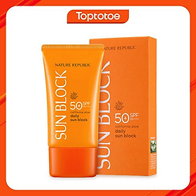 Kem Chống Nắng Chiết Xuất Lô Hội Nature Republic California Aloe Daily Sun Block SPF50+ PA++++ (57ml)