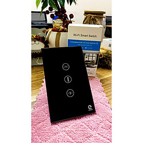 Công tắc thông minh, mặt kính cường lực, cảm ứng, điều khiển rèm cửa từ xa trên điện thoại di động, màu d·