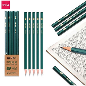 Bút chì 2B lục giác Deli 33312 - 1 cây I Bút chì gỗ vẽ kỹ thuật, kiểm tra và thi trắc nghiệm - Evi store - Thiên Lo