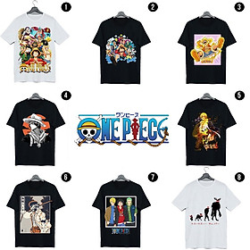 Áo thun One Piece, áo phông anime in hình onepice luffy zoro sanji ace cotton giá rẻ