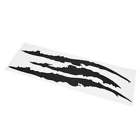 Black Scratch Stripe Claw Marks Auto Headlight Vinyl Decal 40x12cm - Black