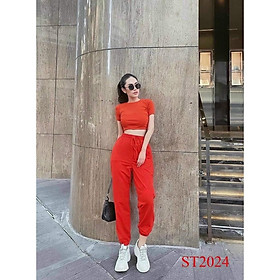 Sét áo phối quần bo chun kiểu dáng trẻ trung năng động đi chơi dự tiệc đám cưới, du lịch AM