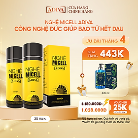 Combo 02 Hộp Nghệ Micell Adiva (30 viên/hộp)- Hỗ Trợ Các Vấn Đề Về Đau Bao Tử, Dạ Dày