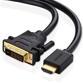 Cáp chuyển đổi HDMI đực sang DVI-D 24+1 đực dây tròn dài 15M UGREEN HD106 10166 - Hàng chính hãng