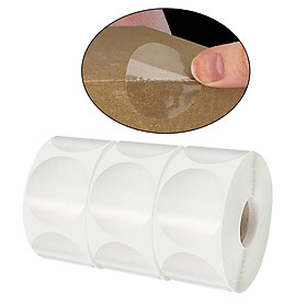 3 Rolls 3000 Pieces Clear Stickers Retail Package Seals, 2.5cm Transparent Seal Labels Adhesive Stickers Round Envelope Box Gift Packaging Stickers