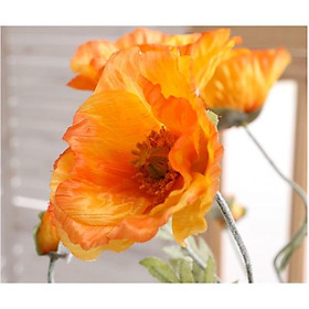 Mua Cành hoa anh túc bằng lụa cao cấp 75cm sang trọng  trang trí công ty  cửa hàng  nhà cửa