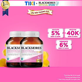 Combo 2 Lọ Vitamin Tổng Hợp Cho Bà Bầu Và Mẹ Cho Con Bú Blackmores Pregnancy & Breast-Feeding Gold 60 Viên/Lọ