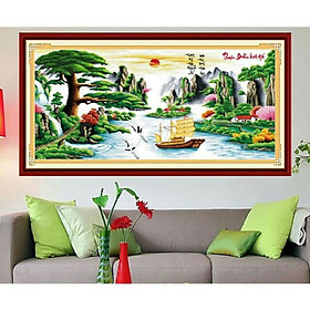 Mua Tranh thêu chữ thập thêu kín Thuận Buồm Xuôi Gió (150*67cm) chưa thêu