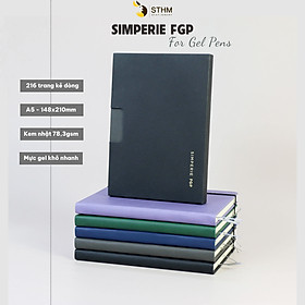 SIMPERIE FGP sổ tay chuyên dụng cho bút gel, láng mịn, khô nhanh, 216 trang kem nhật 78,3gsm - STHM