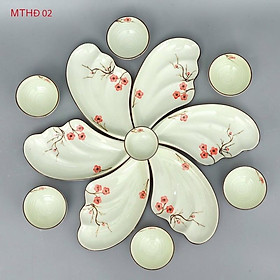 Mua BỘ ĐĨA MẶT TRỜI  CÁNH TIÊN  LÁ TRẦU  THUYỀN VẼ ĐÀO