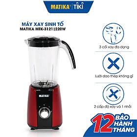 Mua Máy Xay Sinh Tố Đa Năng MATIKA 3 Cối MTK-3121  Hàng Chính Hãng