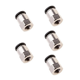 5 Pieces DPCF10 10mm Replacement Pneumatic Push In Fittings for Air Water Hose