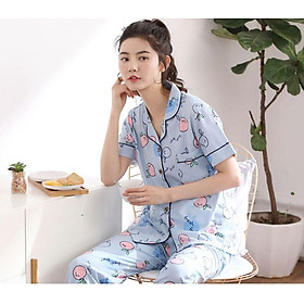 Đồ mặc nhà quần dài họa tiết trái cây