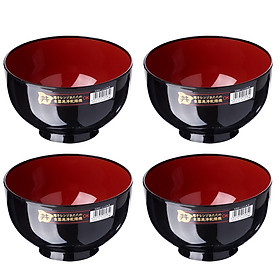 Mua Bộ 04 Bát nhựa sơn mài màu đen (cỡ to) nội địa Nhật Bản