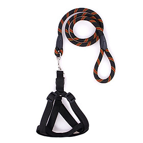 Dây dắt chó sợi tròn bằng vải bền có vòng yếm ngực