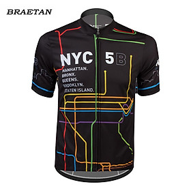 New York Cycling Jersey Men Short Sleeve Summer Bike Shirt MTB Jersey Ropa Ciclismo Color: style photos Size: XXXL