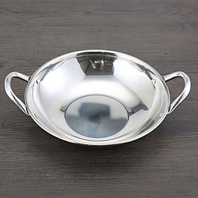 Chảo inox chống dính cạn lòng hai quai 28cm 32cm 36cm 40cm
