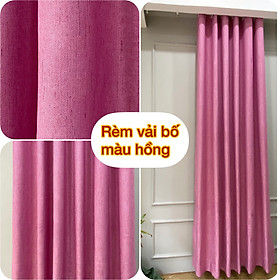 Mua  RÈM CỬA HỒNG  Rèm cửa sổ rèm vải BỐ HỒNG  Sẳn khoen- nhiều kích thước lựa chọn ( sản phẩm như hình 100%)