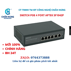 PoE Switch APTEK SF1042P 4-Port 10 100Mbps - HÀNG CHÍNH HÃNG