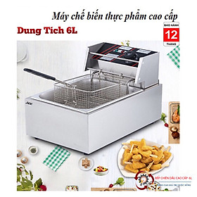 Bếp chiên nhúng điện đơn 6 Lít hàng nhập khẩu