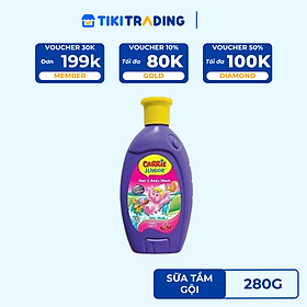 Chai Sữa Tắm Gội cho bé Carrie Junior hương trái cây thiên nhiên 280g