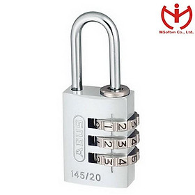 Ổ khóa số ABUS 145/20 thân nhôm rộng 20mm khóa vali hành lý - MSOFT