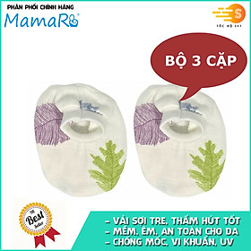 Bộ 3 cái bao chân giữ ấm vải sợi tre cho bé mềm mại Mamaru MA-BC01 - Diệt khuẩn, hút ẩm tốt, kháng tia UV