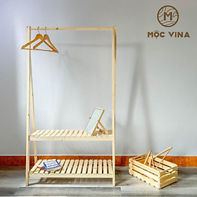 Mua Giá Treo Quần Áo Chữ A 2 Tầng- Sào Treo Đồ 2 Tầng Gỗ Thông Cao Cấp Mộc Vina