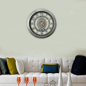 Wall Clock Wall Art Battery Operated Clocks for Office Living Room Kitchen Decor