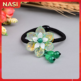 Dây buộc tóc cổ trang cao cấp M68 NASI thun cột tóc nữ đẹp quý phái đồ cột tóc chế tác sắc xảo sang trọng phụ kiện tóc co giãn tốt