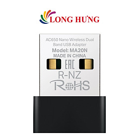 USB Wifi Mercusys AC650 Nano Wireless Dual Band MA20N - Hàng chính hãng