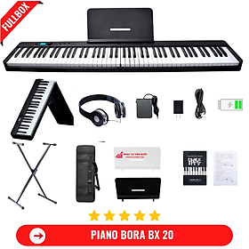 Mua Đàn Piano Điện Bora BX 20 Gấp Gọn -88 Phím Nặng Cảm Lực - Kết Nối Bluetooth + Chân Đàn