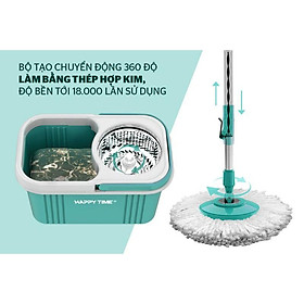 Bộ lau nhà xoay 360 độ Sunhouse Happy Time KH-CL330S - Xanh da trời