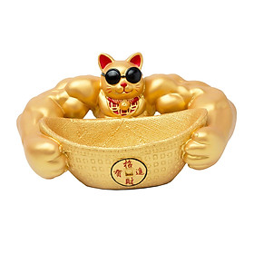 Lucky Cat Lucky Figurine Treasure Bowl Storage  Decorative