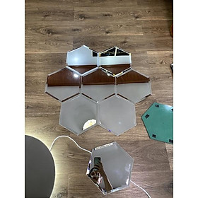 Mua Gương dán tường hình lục giác dày 5mm siêu to mài đánh bóng 6 cạnh cực đẹp