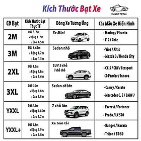 Bạt Phủ Ô Tô 4 Chỗ - 7 Chỗ - Bán Tải - Bạt Phủ Trùm Xe Ô Tô + Quà Tặng Túi Thơm Hình Cây Thông Treo Xe
